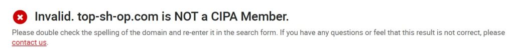 cipa membership invalid